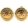 CHANEL Pre-Owned - Orecchini tondi CC placcati oro con chiusura a clip 1970-1980 - Donna - placcatura in oro - Taglia unica