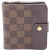 Louis Vuitton Pre-Owned - Portafoglio Damier Ebène bi-fold 2006 - Donna - PVC/pelle di vitello/pelle di vitello - Taglia unica - Marrone