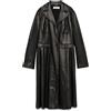 A.N.G.E.L.O. Vintage Cult - Cappotto in pelle Pre-owned anni 2000 - Donna - pelle/viscosa/polibutilene tereftalato (PBT) - 46 - Nero