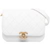 CHANEL Pre-Owned - Borsa a tracolla CC Flap mini in pelle Caviar trapuntata 2021-2024 - Donna - pelle - Taglia unica - Bianco