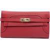 Hermès Pre-Owned - Portafoglio Kelly Longue in pelle Swift Ghillies 2016 - Donna - pelle di vitello - Taglia unica - Rosso