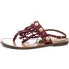 Valentino Garavani Pre-Owned - Sandali con frange - Donna - pelle/pelle/pelle/gomma - 37.5 - Rosso
