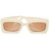 Gucci Pre-Owned - Occhiali da sole rettangolari con logo GG - Donna - acetato - Taglia unica - Toni neutri