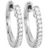 LB Exclusive - Orecchini a cerchio in oro bianco 14 carati con diamanti - Donna - oro bianco 18kt/diamanti - Taglia unica - Argento