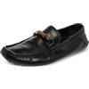 Gucci Pre-Owned - Mocassini con dettaglio in bambù - Uomo - pelle/pelle/gomma/pelle - 43.5 - Nero
