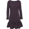 Ingie Paris - Abito con ruches - Donna - acetato/lana - XS - Viola