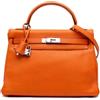 Hermès Pre-Owned - Borsa a tracolla Kelly Retourne 32 in pelle Clemence 2002 - Donna - pelle di vitello - Taglia unica - Arancione