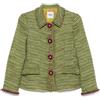 Moschino Pre-Owned - Giacca crop in tweed anni '90 - Donna - lana vergine/poliammide/rayon/lino/fibra sintetica/poliestere - 44 - Verde