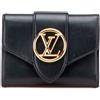 Louis Vuitton Pre-Owned - Portafoglio LV Pont 9 compatto in pelle di vitello liscia 2021-2025 - Donna - pelle di vitello - Taglia unica - Nero