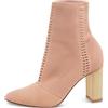 Gianvito Rossi - Stivaletti Thurlow traforati 90mm Pre-owned - Donna - tessuto/tessuto/pelle - 39 - Toni neutri