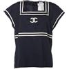 CHANEL Pre-Owned - Top Coco Mark 2000-2010 - Donna - cotone - 40 - Blu