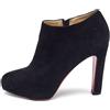 Christian Louboutin Pre-Owned - Stivaletti Belle 100mm - Donna - pelle/gomma/pelle scamosciata/pelle - 37.5 - Nero