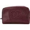 CHANEL Pre-Owned - Pouch in pelle CC Caviar 1994-1996 - Donna - pelle caviar - Taglia unica - Rosso