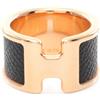 Hermès Pre-Owned - Anello smaltato Olymp GM in pelle anni 2010 - Donna - placcatura in oro/pelle di vitello - M