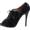 Valentino Garavani Pre-Owned - Stivali con ricamo a fiori - Donna - pelle/pelle/pelle - 40 - Nero