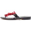 Manolo Blahnik - Sandali infradito - Donna - pelle/gomma/pelle/pelle - 37.5 - Nero