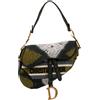 Christian Dior Pre-Owned - Borsa a spalla Saddle in tela con ricami e fantasia tie dye 2020 - Donna - tela - Taglia unica - Verde