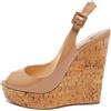 Christian Louboutin Pre-Owned - Sandali Une Plume 140mm - Donna - pelle verniciata/pelle di vitello/pelle di vitello - 40.5 - Toni neutri