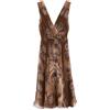 Prada Pre-Owned - Abito in chiffon con stampa - Donna - seta - 40 - Marrone