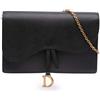 Christian Dior Pre-Owned - Borsa a tracolla Saddle Pouch in pelle di vitello pieno fiore con catena 2019 - Donna - pelle di vitello - Taglia unica -