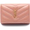 Saint Laurent Pre-Owned - Portafoglio Cassandre Fragments in pelle con battente anni 2010 - Donna - pelle di vitello - Taglia unica - Rosa