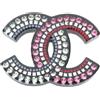 CHANEL Pre-Owned - Spilla Coco Mark con strass 1986-1988 - Donna - pietre sintetiche - Taglia unica - Nero