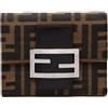 Fendi Pre-Owned - Portafoglio con motivo Zucca 1990-2000 - Donna - tela/pelle di vitello - Taglia unica - Marrone
