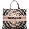 Christian Dior Pre-Owned - Borsa tote Book grande in tela con ricamo e motivo tie dye 2020 - Donna - tela - Taglia unica - Marrone
