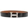 Hermès Pre-Owned - Cintura in pelle - Donna - pelle/metallo - Taglia unica - Nero