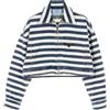 Prada Pre-Owned - Giacca denim in cotone a righe anni 2010 - Donna - cotone - 38 - Bianco