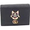 Gucci Pre-Owned - Portafoglio GG Marmont Bosco - Donna - pelle/tessuto/pelle - Taglia unica - Nero