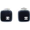 CHANEL Pre-Owned - Orecchini a bottone squadrati 2000 - Donna - acrilico/ottone placcato in argento - Taglia unica