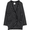 CHANEL Pre-Owned - Cardigan Coco Mark 1986-1988 - Donna - poliestere/cashmere/seta/lana/poliammide/cotone/viscosa - 38 - Grigio