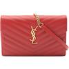 Saint Laurent Pre-Owned - Portafoglio con monogramma anni 2010 - Donna - pelle di vitello/pelle di vitello - Taglia unica - Rosso