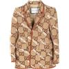 Gucci Pre-Owned - Blazer The Hacker Project Jumbo GG Gucci x Balenciaga anni 2020 - Uomo - viscosa/cotone/pelle di agnello/poliestere - 44 - Toni