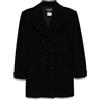 CHANEL Pre-Owned - Cappotto doppiopetto 1997 - Donna - cashmere/seta - Taglia unica - Nero