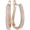 LB Exclusive - Orecchini a cerchio in oro rosa 14 carati con diamanti - Donna - oro rosa 14kt/diamanti - Taglia unica