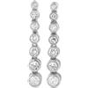 LB Exclusive - Orecchini pendenti in oro bianco 14 carati con diamanti - Donna - diamanti/oro bianco 14kt - Taglia unica - Argento