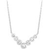 LB Exclusive - Collana in oro bianco 14 carati con diamanti - Donna - oro bianco 14kt/diamanti - Taglia unica - Argento