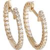LB Exclusive - Orecchini a cerchio Inside-Out in oro giallo 14 carati con diamanti - Donna - diamanti/oro giallo 14kt - Taglia unica