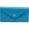 Prada Pre-Owned - Portafoglio in pelle - Donna - pelle/pelle/tessuto - Taglia unica - Blu