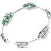 LB Exclusive - Bracciale rigido in oro bianco 18kt con smeraldi e diamanti - Donna - diamanti/smeraldo/oro bianco 18kt - Taglia unica - Argento