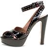Alaïa Pre-Owned - Sandali verniciati con tacco 130mm - Donna - pelle lucida/pelle/pelle - 38.5 - Nero