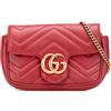 Gucci Pre-Owned - Borsa a tracolla Super Mini GG Marmont in pelle matelassè con battente 2016-2025 - Donna - pelle di vitello - Taglia unica - Rosso
