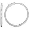 LB Exclusive - Orecchini a cerchio in oro bianco 14 carati con diamanti - Donna - diamanti/oro bianco 14kt - Taglia unica - Argento