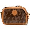 Fendi Pre-Owned - Borsa a tracolla Vitello Century FF 1974 in tessuto lucido 2010-2024 - Donna - tessuto/pelle di vitello - Taglia unica - Marrone