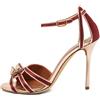 Malone Souliers - Sandali con cinturini 100mm Pre-owned - Donna - pelle/raso/pelle/pelle - 38 - Rosso