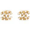 CHANEL Pre-Owned - Orecchini a bottone CC 2003 - Donna - placcatura in oro/perle - Taglia unica