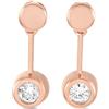 LB Exclusive - Orecchini in oro rosa 14 carati con diamanti - Donna - oro rosa 14kt/diamanti - Taglia unica