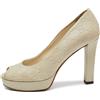 Gucci Pre-Owned - Pumps in pelle con tacco - Donna - pelle/pelle/pelle - 37.5 - Toni neutri